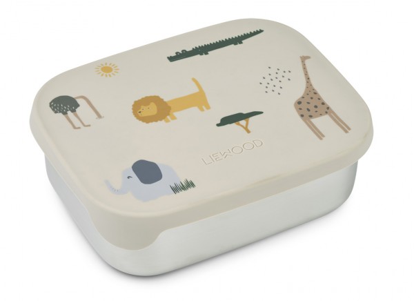Liewood Lunchbox Arthur, Safari/Sandy Mix