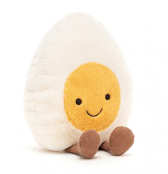 Jellycat Amusable Happy Boiled Egg, Gekochtes Ei, Large
