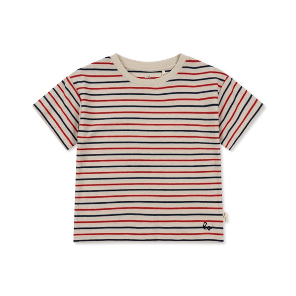 konges slojd "Lin" T-Shirt, Tricolore Stripes