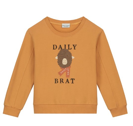 Daily Brat SILLY SHEEP Sweater, Soft Orange
