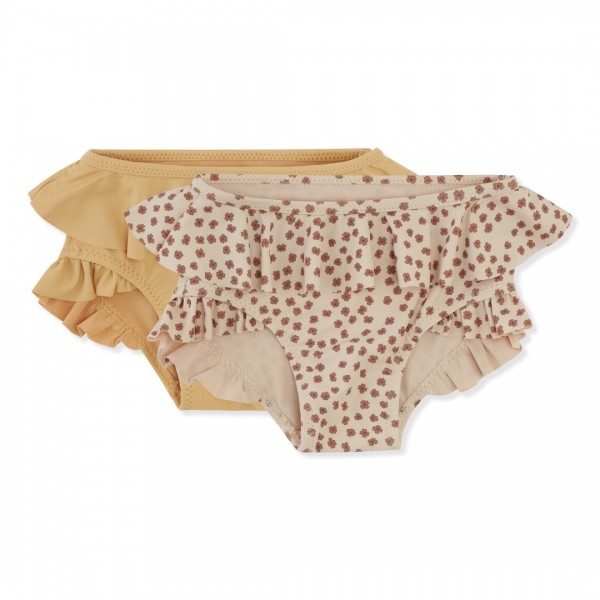 Konges Slojd 2 Pack Bikini Pants, Buttercup Rose/Orange Sorbet