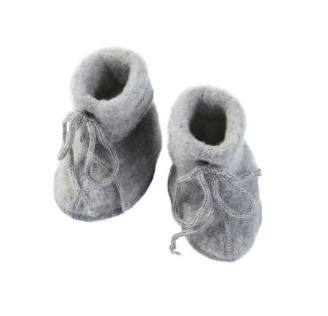 Engel Woll-Fleece Baby-schühchen, grau